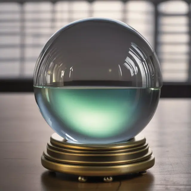 A crystal ball with FINRA logo, displaying broker and firm data for transparency