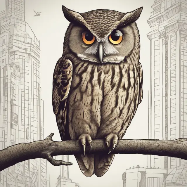 An insightful owl examines FINRA BrokerCheck database for investor protection