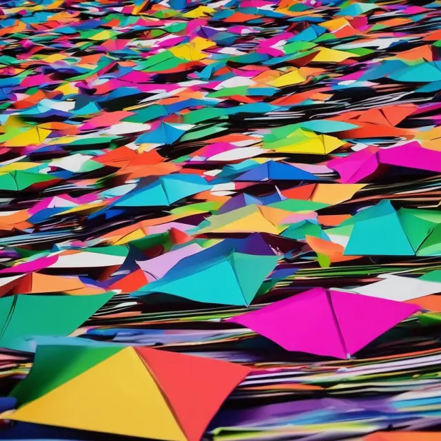 An array of colorful kites symbolizing First Notice of Loss (FNOL) reports flying high in the wind for an insurance company to assess and process