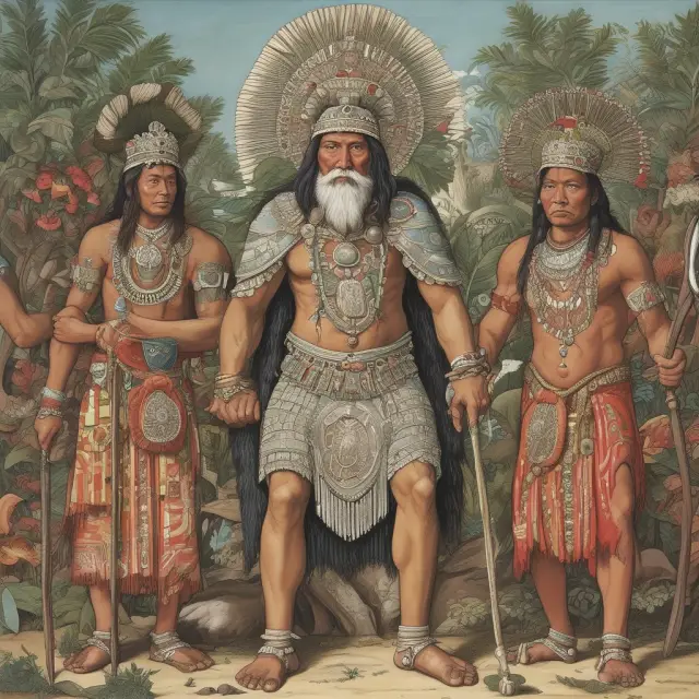 An image of first world nations depicted as guardian angels holding shields, while challenging developing countries with a wave. Symbolizing both protection and pressure in international relations.