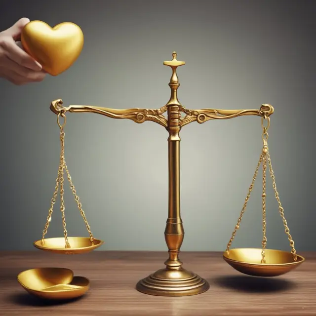Golden heart symbolizing good credit and substantial down payment on a lender