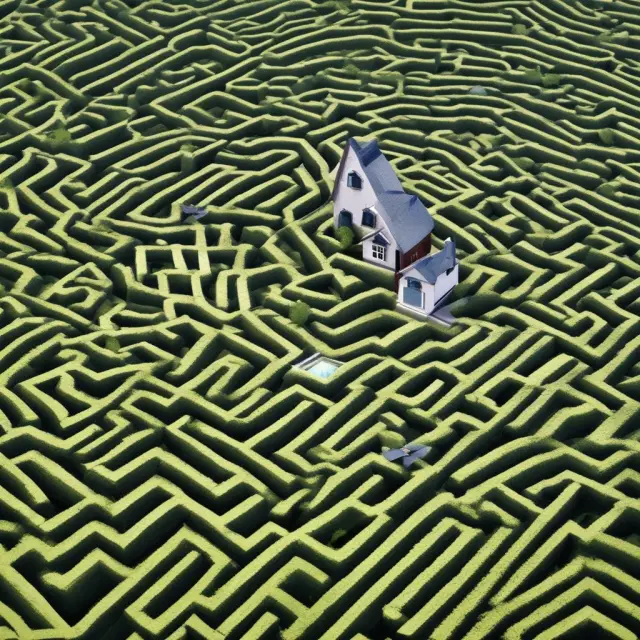 Visualizing the complexity of primary and second mortgages as a metaphorical maze