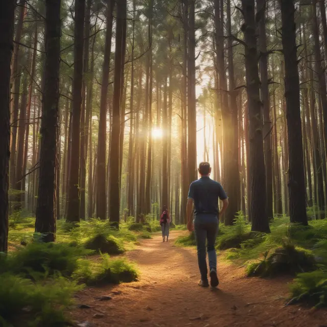 Entrepreneurs planting seeds of innovation in a forest, symbolizing the importance of strategic planning and execution for achieving first-mover advantage