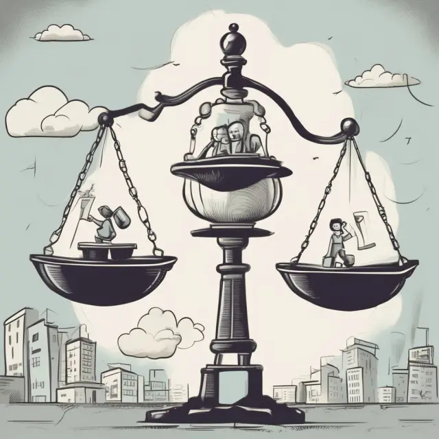 An image of a swinging pendulum representing fiscal policy oscillating between expansionary and contractionary measures to maintain economic equilibrium