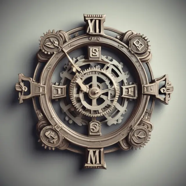 Image of a clock displaying the U.S. government fiscal year gears forming a dollar sign.