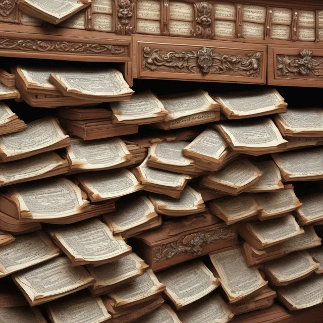 Chest filled with financial reports, symbolizing company
