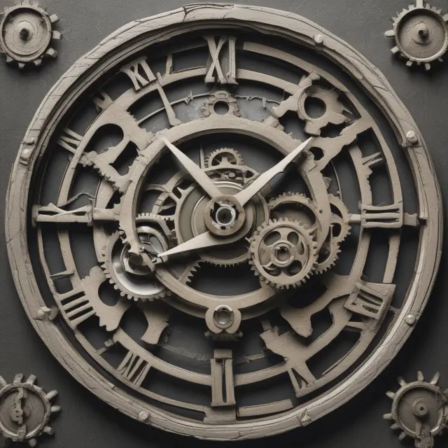 Comparison of fiscal years in various industries illustrated through clock gears.