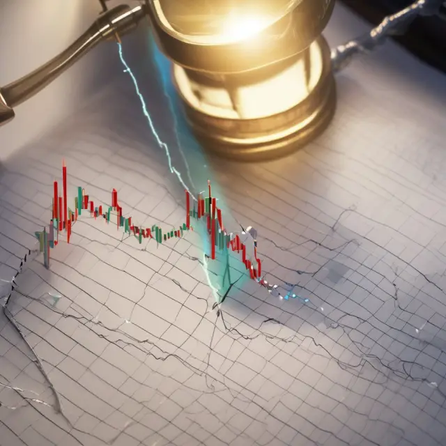 Visualization of the Fisher Transform Indicator, Bollinger Bands®, and moving averages working together to create an intricate harmony of market analysis.