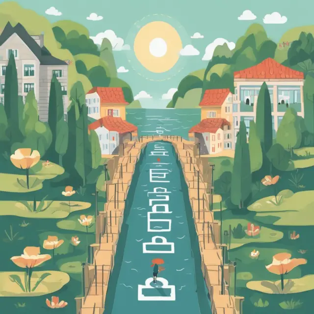 Five pillars (Character, Capacity, Capital, Collateral, and Conditions) supporting a bridge symbolizing borrower