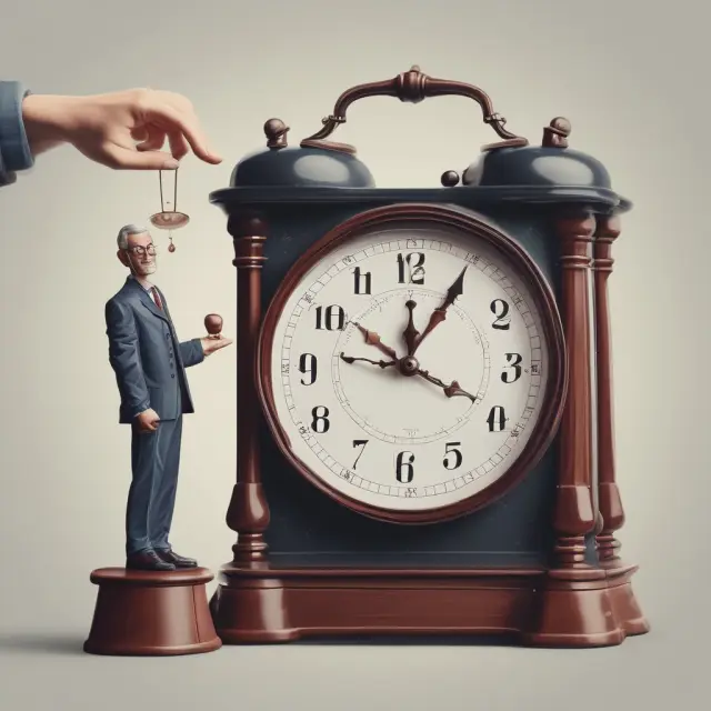 Person evaluating tax consequences while a clock ticks, symbolizing the 5-year rule for Roth IRAs.