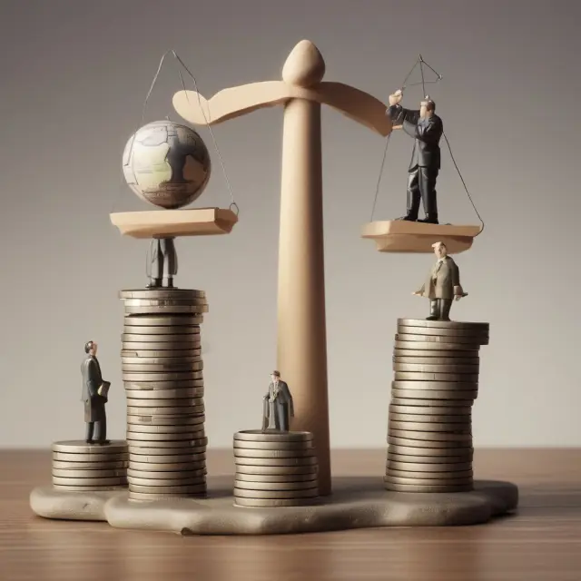 An inherited Roth IRA balanced between the Five-Year Rule and Required Minimum Distributions (RMDs) options, symbolizing financial planning for beneficiaries.
