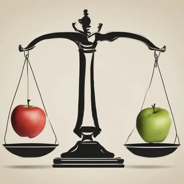 Two scales illustrate Apple and Caterpillar