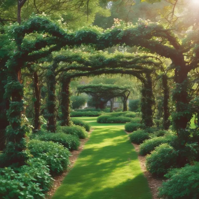 A garden with economic condition vines influencing FCCR growth through interest rate winds.