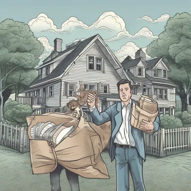 Homeowner securely holds a fixed mortgage payment amidst fluctuating housing market rates