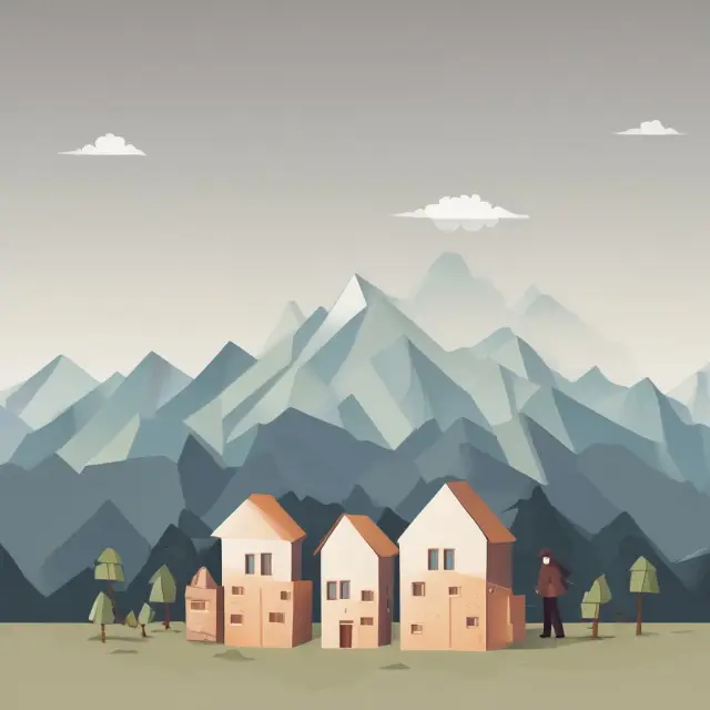Image of stable mountains representing fixed-term mortgage types with keys for insurance