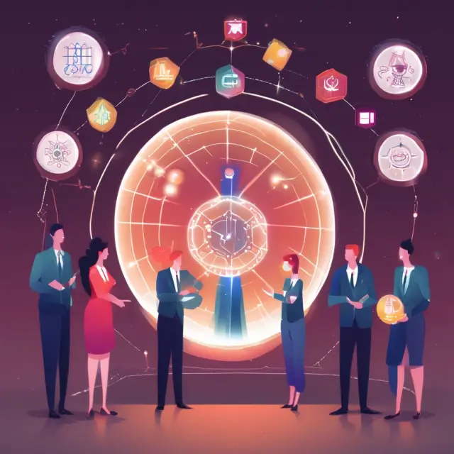 Expert financial advisors discussing fixed-rate payments. Crystal balls display mortgage symbols.