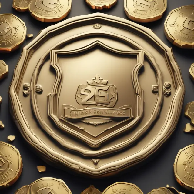 Gold coin with a protective shield, representing the predictable investment returns, guarantees, and tax advantages offered by fixed annuities