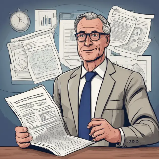 Insurance agent holds fixed annuity contract amidst calm waters, illustrating stability amidst investment volatility