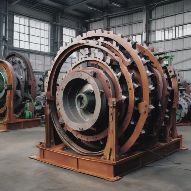 Gear train symbolizing Fixed Asset Turnover Ratio, depicting efficient generation of sales from fixed assets