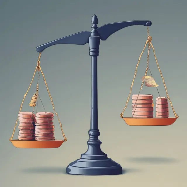 Fixed costs form a stable base beneath variable costs. As sales vary, the scale shifts, highlighting breakeven and operating leverage concepts.