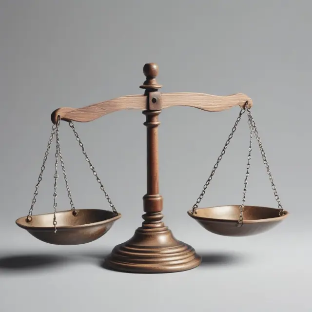 Image: A balance scale with fixed costs (rent, salaries) and variable costs (raw materials, labor) represented by weights.