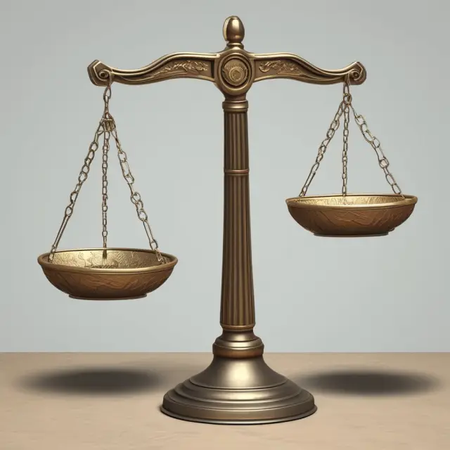 Two sets of scales with the official Rial appearing undervalued, and unofficial Rial appearing overvalued, symbolizing Iran