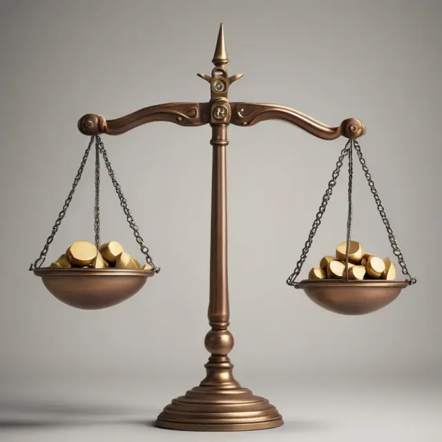 Balanced scales weighing pros (fixed) and cons (variable) of refinancing with a fixed interest rate