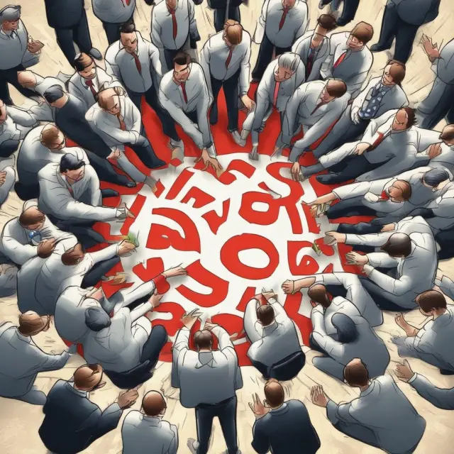 Competitors conspiring to fix market prices in a secretive ring. Antitrust enforcement agencies work to prevent this collusion and maintain fair competition.