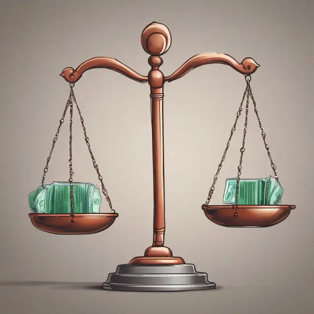 Scales balanced with coins representing various currencies depicting a neutral forex trading position.