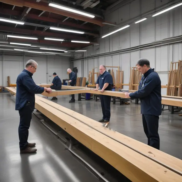 Image of a balance beam supporting an FMS, with technicians working on each side - symbolizing the challenge and cost of implementing such systems.