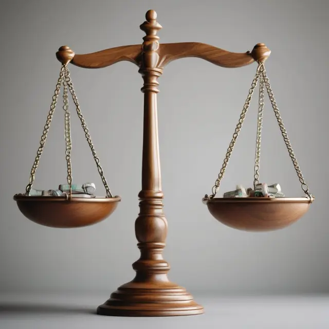 A balance scale with one pan representing the pros of using a flexible spending account (FSA), and the other depicting its cons, symbolizing careful consideration of benefits and drawbacks.