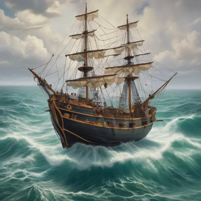 Two sailboats representing iShares FLOT and IGSB sailing through a sea of floating rate corporate bonds, with the tides symbolizing interest rate changes.