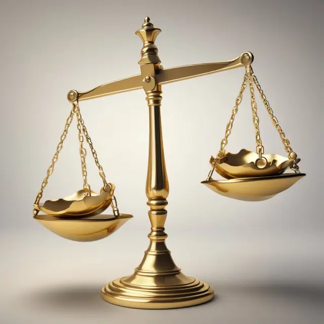 Golden scales represent investment factors such as objectives and risk tolerance, with fluctuating weights symbolizing floating rate funds.