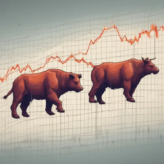 Visualizing floating interest rates with a bull and bear on a dynamic current asset graph