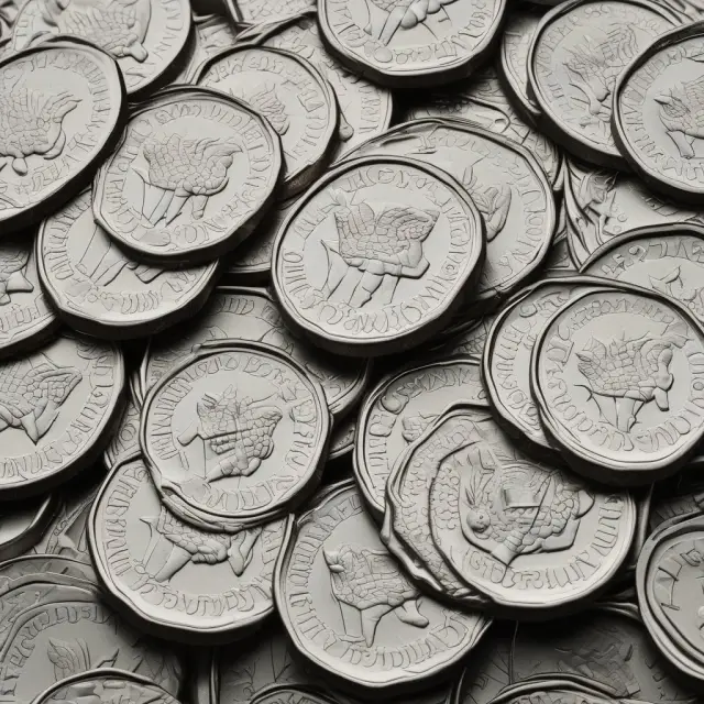 A British pound coin cracking the Bretton Woods Agreement, symbolizing the end of fixed exchange rates