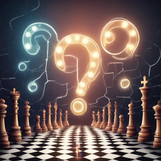 Illuminated question marks forming a chessboard, representing FAQs about Floor Area Ratio