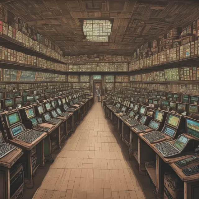 An image depicting a floor trader balancing between the traditional open-outcry trading pit and a modern electronic trading system, symbolizing the evolution of floor trading