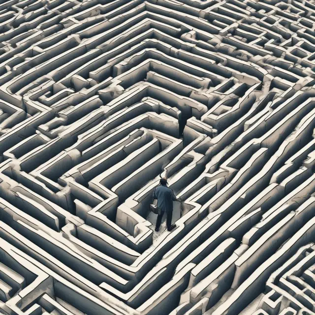 An investor wading through stacks of papers and forms to navigate the complexities of becoming a floor trader