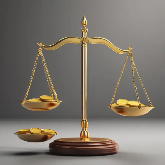 Golden scales weighing flotation costs against existing equity expenses