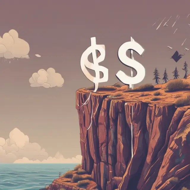 A company raising capital via equity issuance struggles to overcome flotation costs, symbolized by a large stone. Future cash flows accurately reflect this one-time expense.