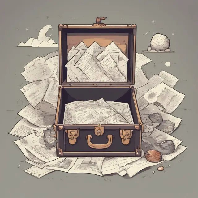 An entrepreneur holds a map leading to a treasure chest filled with legal documents and tax savings, illustrating the process of setting up a flow-through entity