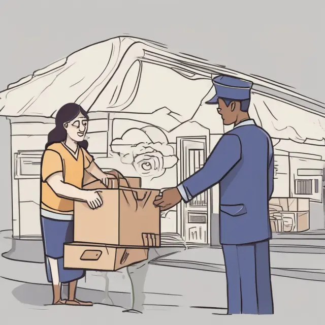 Seller hands off goods to a carrier (FOB origin), while the buyer receives items upon arrival (FOB destination) - illustrating ownership and risk transfer in international trade.