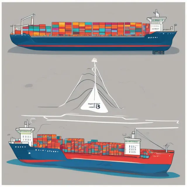 Two ships symbolizing buyers and sellers exchanging goods under Free on Board (FOB) terms. One ship transfers ownership as the other takes inventory.
