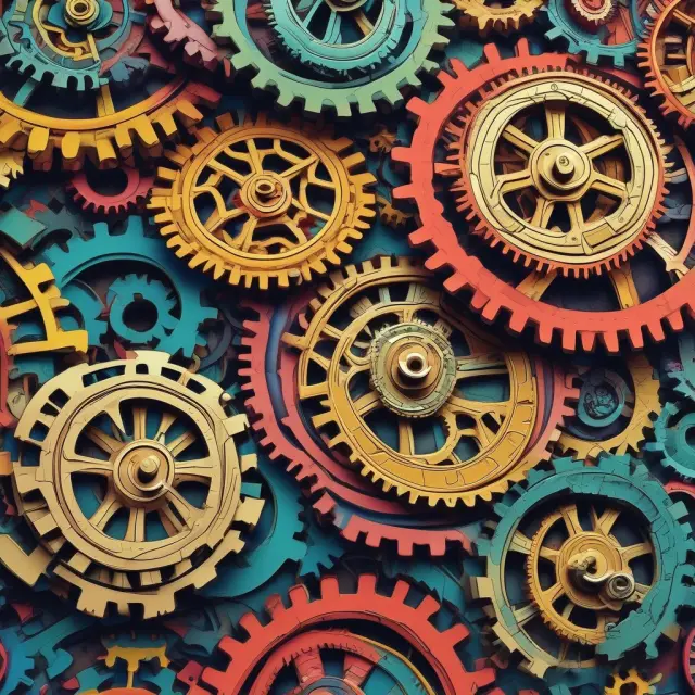 An artistic representation of FOK, AON, IOC, and GTC orders forming a clock face, illustrating their individual features for securities trading.