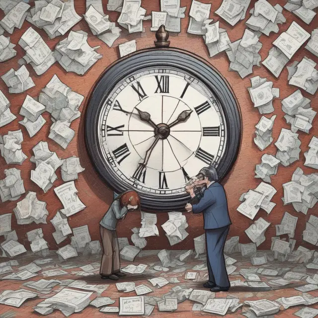 A determined investor completing a 1 million piece jigsaw puzzle representing Stock XYZ shares, filled with market price pieces under the pressure of time