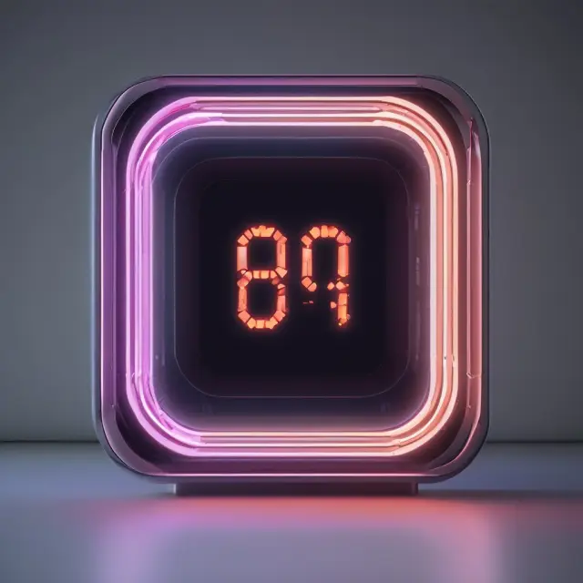 A digital clock displaying 