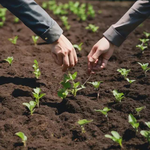 A garden with companies as blossoming flowers nurtured by investors, symbolizing successful follow-on offerings