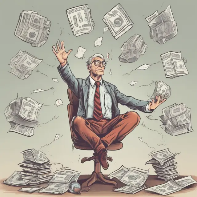 An investor balancing shares representing risky follow-on offerings while referring to financial reports, symbolizing informed decision making and risk management