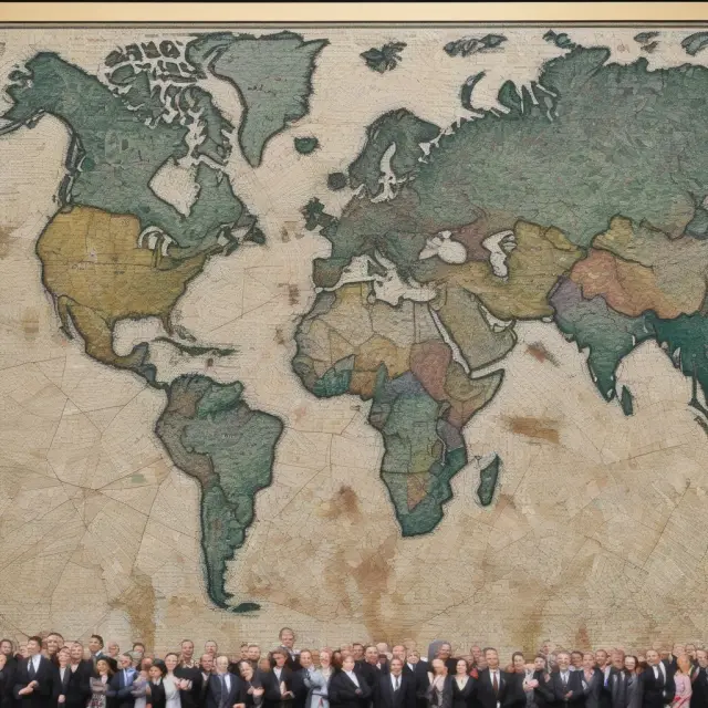 A puzzle composed of regional mosaics depicting each FOMC member, symbolizing their diverse backgrounds and geographical locations