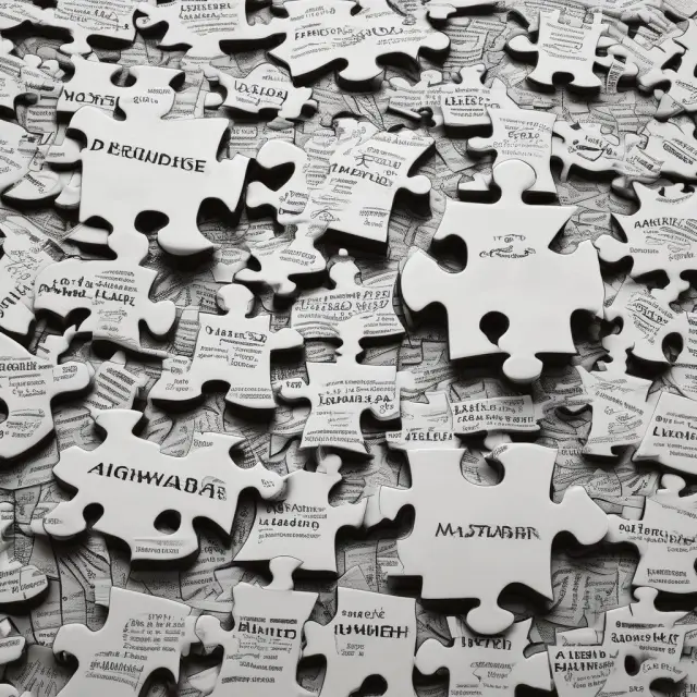 Investors and analysts examining puzzle pieces of footnotes to compare and contrast industry practices